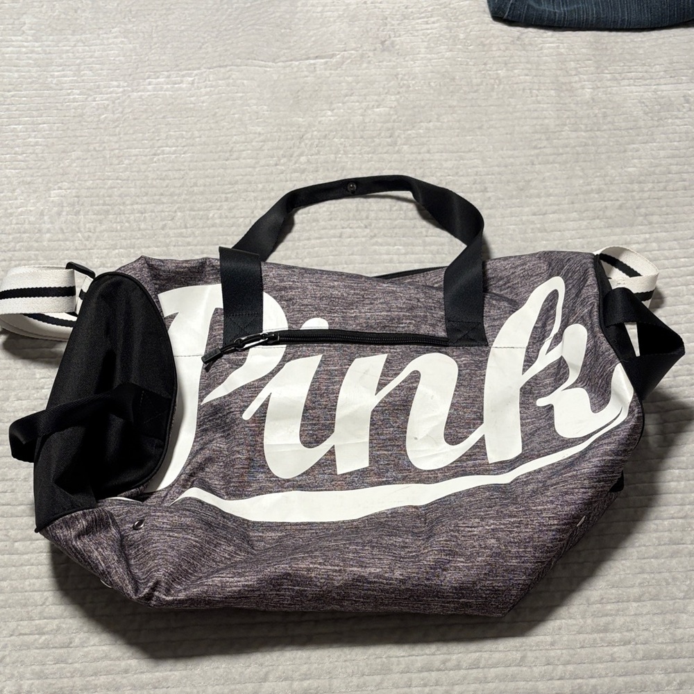 PINK Victoria's Secret Black and White Travel Bag